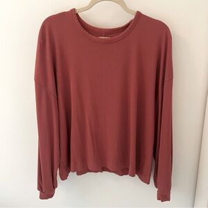 Lou & Grey long sleeve top in pink/salmon color size small